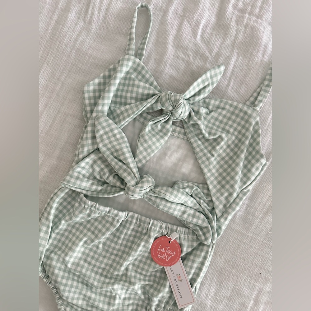 Gingham Tie-Back Bodysuit - Kids